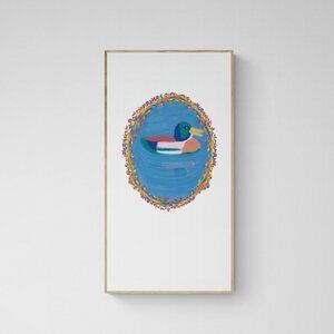 Cute Duck | Kids Art | Original Digital Illustration | Modern Wall Art Decor